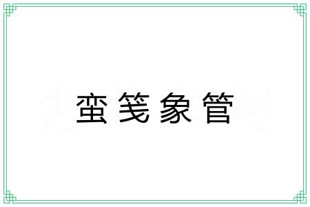 蛮笺象管