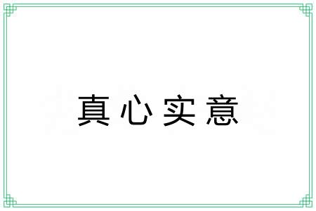 真心实意 真心实意