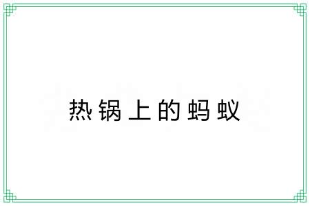 热锅上的蚂蚁